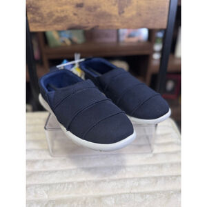 Women's Isotoner Zenz Slip-On Sneakers Size 8 Navy Blue White